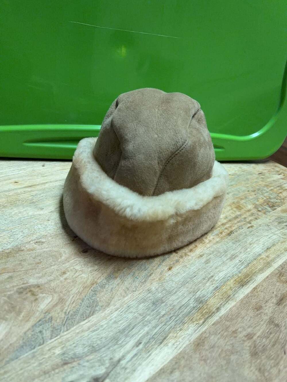 Genuine Leather Shearling Lined Cossack Hat Tan X-Large